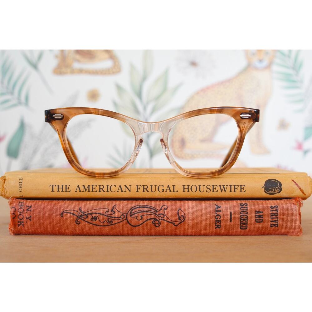 Vintage 1960s Cateye Eyeglasses Artcraft USA Rockabilly Pin Up Retro Preppy
